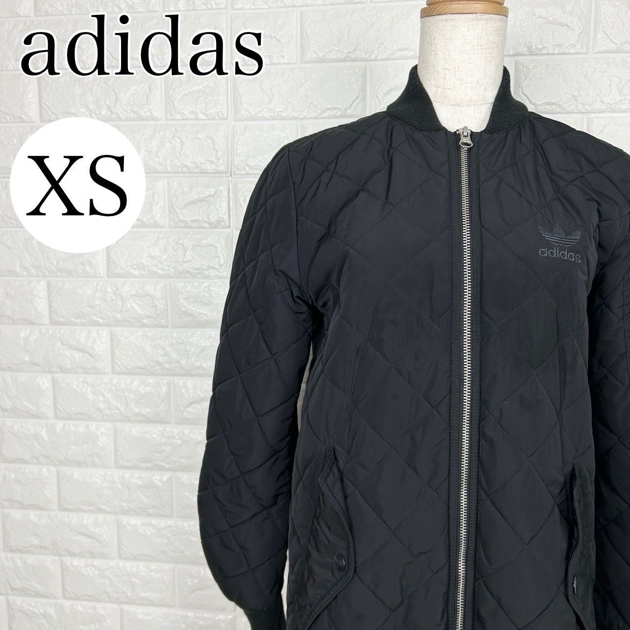 美品　adidas ブラック キルティングジャケット adidas originals キルティングジャケット - メルカリ