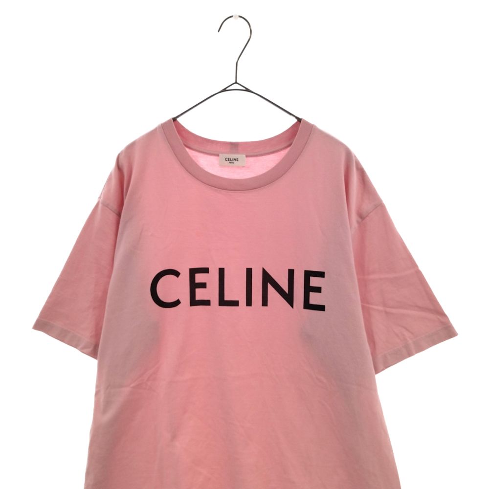セリーヌ Tシャツ　ピンク　正規品 CELINE セリーヌ クロップドTシャツ ピンク L - メルカリ
