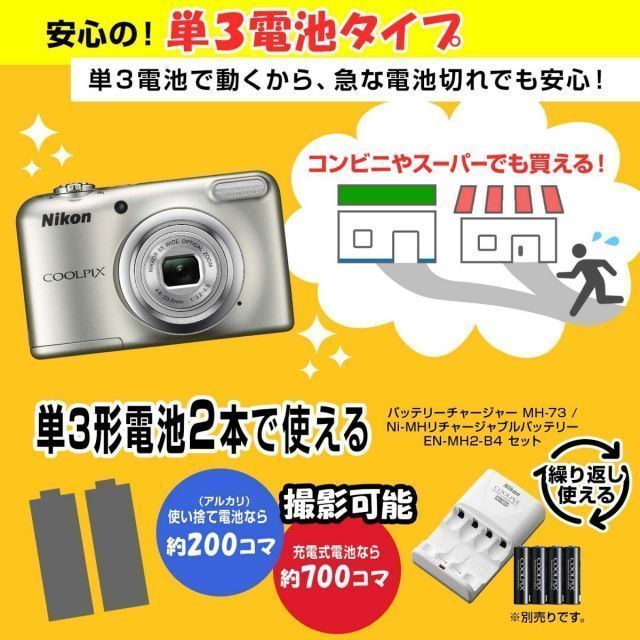 Nikon デジタルカメラ COOLPIX A10 レッド 光学5倍ズーム 1614万画素