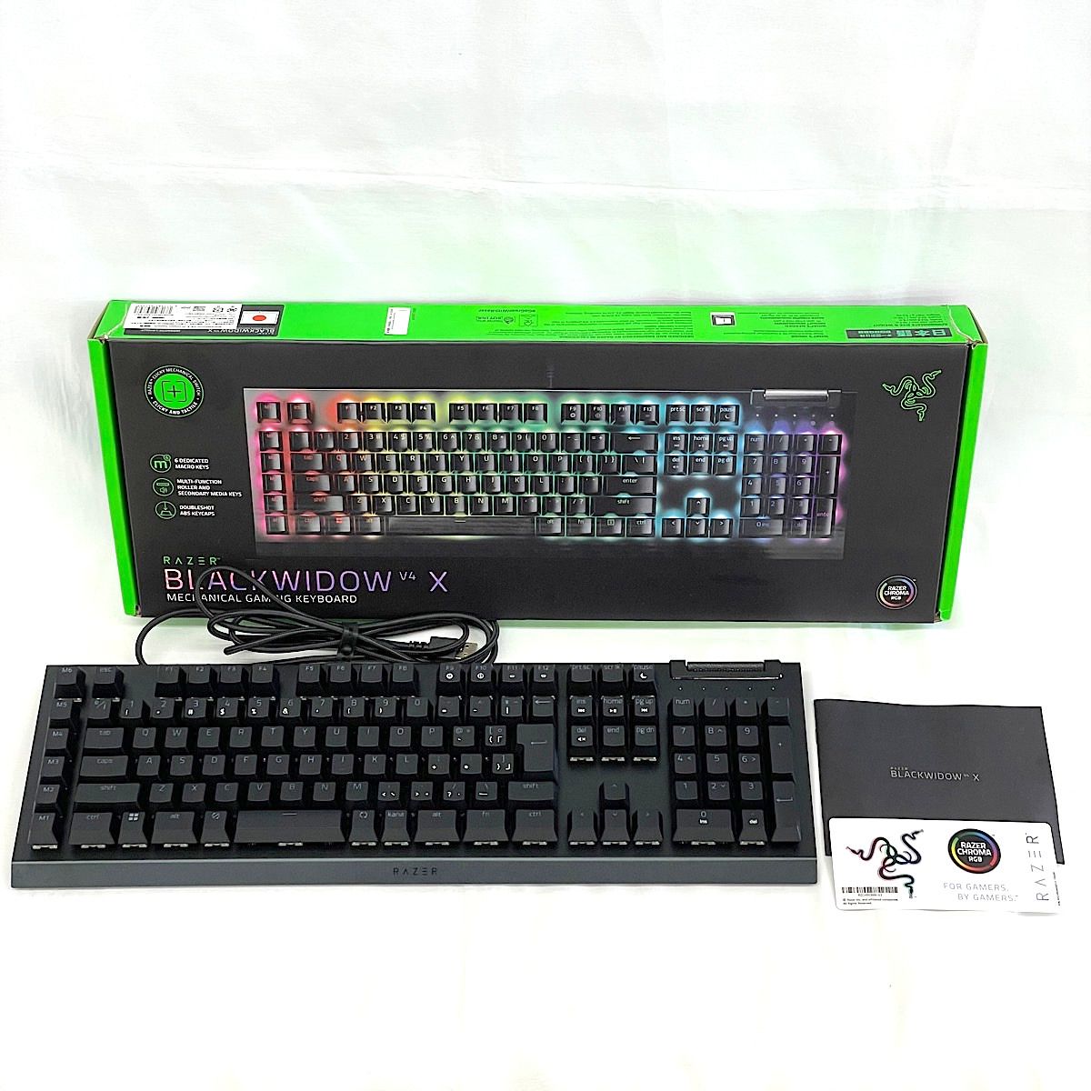 RAZER ゲーミングキーボード BLACKWIDOW V4 X 緑軸