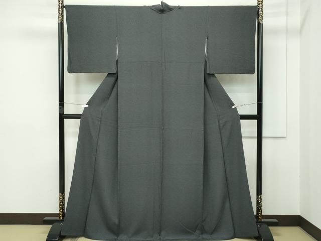 平和屋本店■極上　伝統工芸師　服部光擴　江戸小紋　埋蔵型　錐彫　寶亀文様　黒地　反端付き　逸品　CZAA2408s5 平和屋本店□極上 伝統工芸師 服部光擴 江戸小紋 埋蔵型 錐彫 寶亀文様