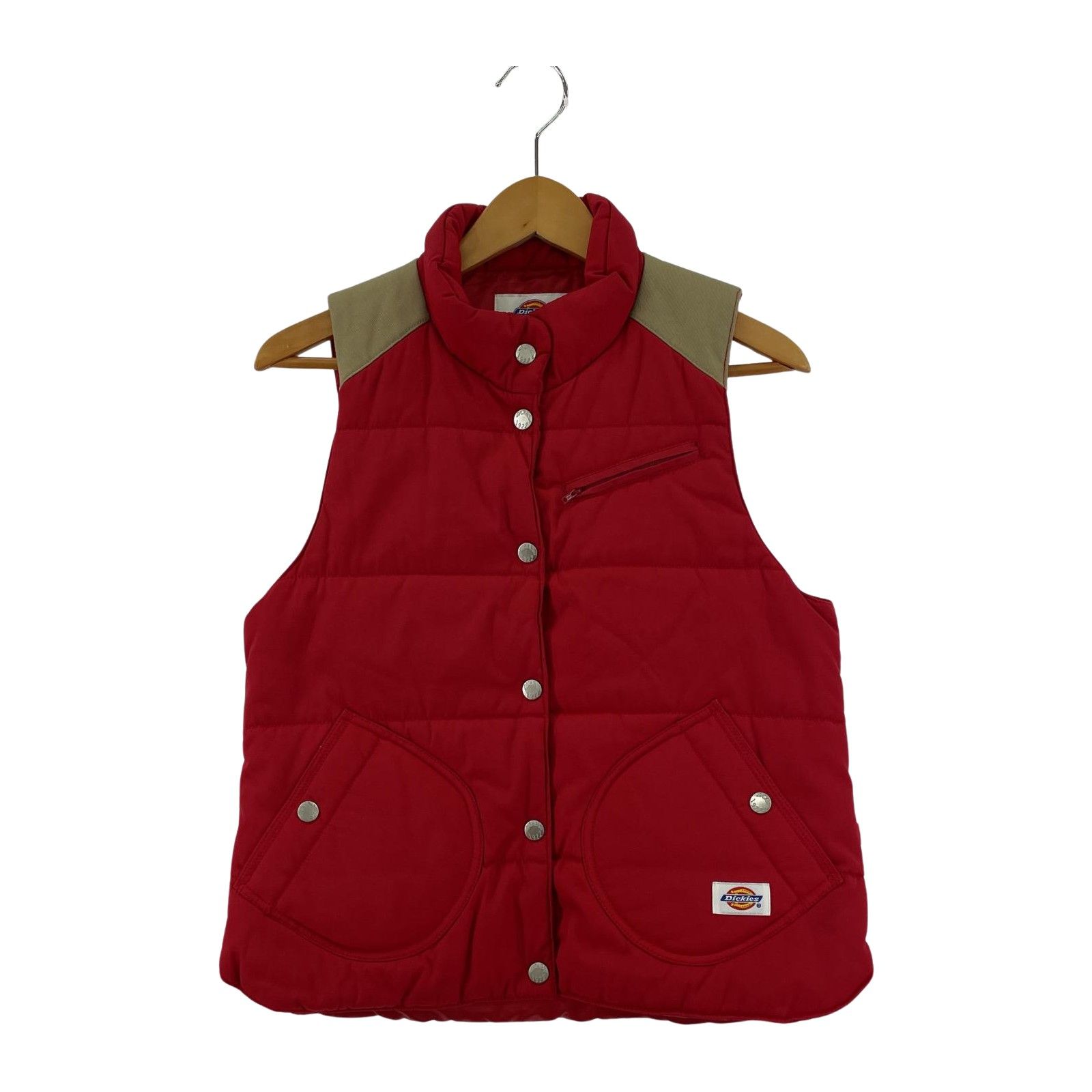 Dickies ディッキーズ バイカラー 中綿ダウンベスト sizeS/レッド 