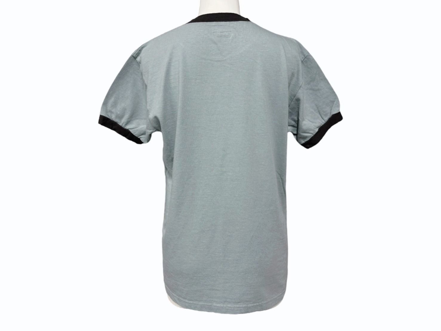 新品未使用 KAPITAL キャピタル 20/-天竺 リンガーT(K'BEARpt) Tシャツ K2502SC017 ブラック ブルー サイズ1 中古 4b007551 新品未使用 KAPITAL キャピタル 20/-天竺 リンガーT(K'BEARpt) Tシャツ