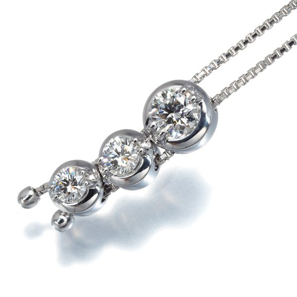 TASAKI タサキ ネックレス ダイヤ ダイヤモンド 0.54ct 3P K18WG