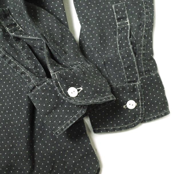 RRL ダブルアールエル POLKA DOT LINEN PULLOVER SHIRTS ポルカドットリネンプルオーバーシャツ 3 BLACK Double RL レディース g18090 RRL ダブルアールエル POLKA DOT LINEN PULLOVER SHIRTS ポルカ