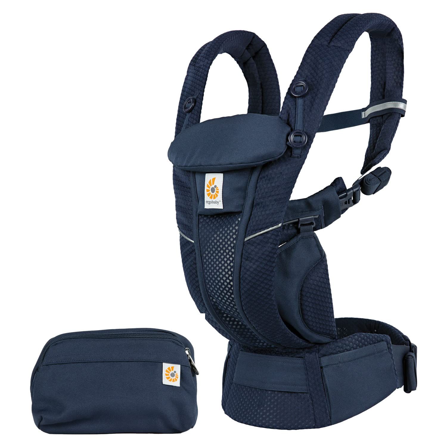 Ergobaby エルゴベビー 抱っこひも OMNI Breeze ミッドナイトブルー 0ヶ月から36ヶ月 メッシュ素材 通気性 前向き抱き 新生児対応 だっこひも 抱っこ紐 出産準備 日本 CREGBCZ360PMIDBLU