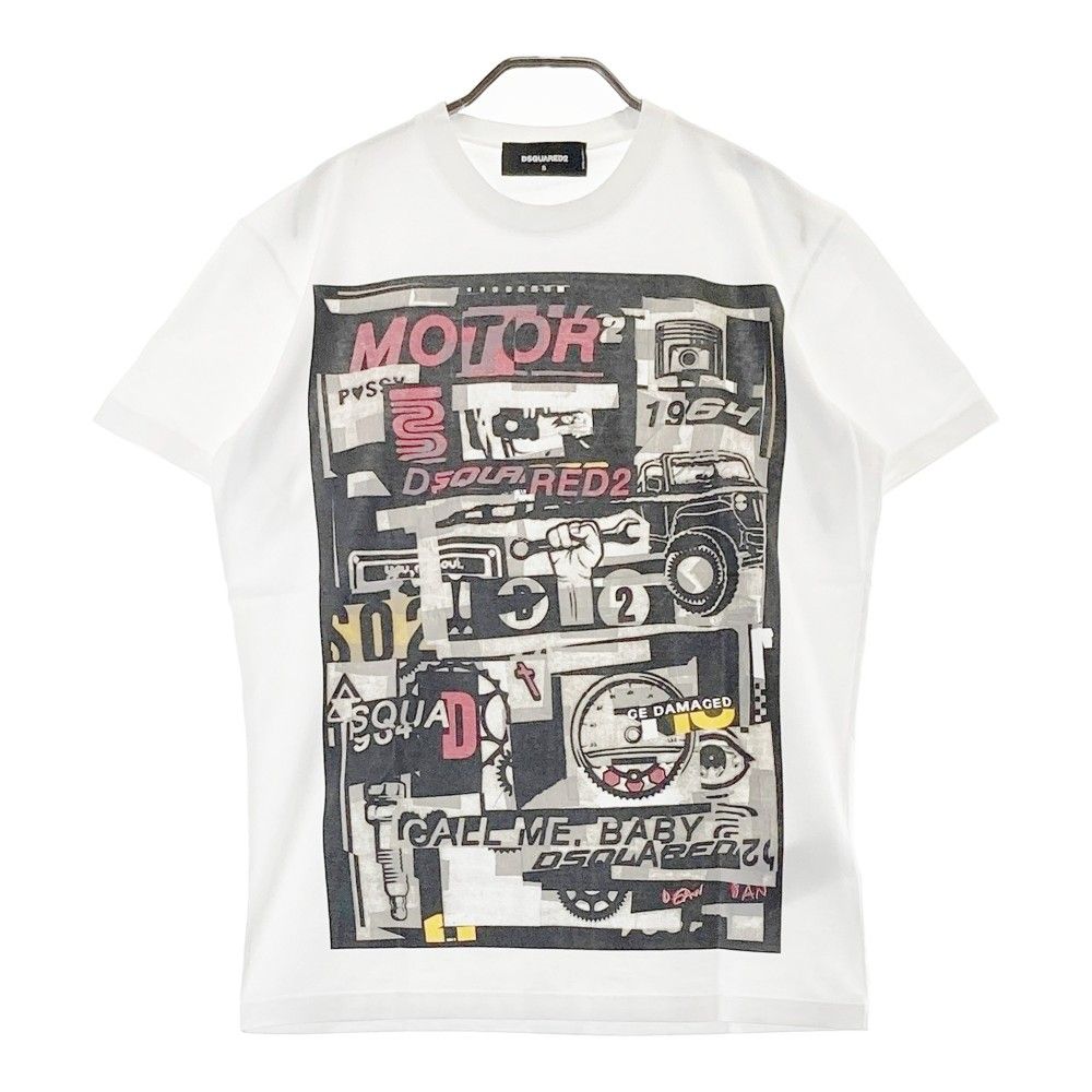 DSQUARED Tシャツ・カットソー 白 2009225Y0096 DSQUARED2 ホワイト Tシャツ S ディースクエアード ディースク