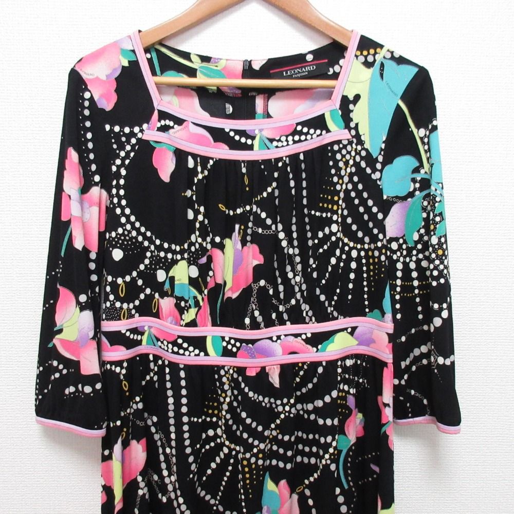 パールプリント スクエアネック