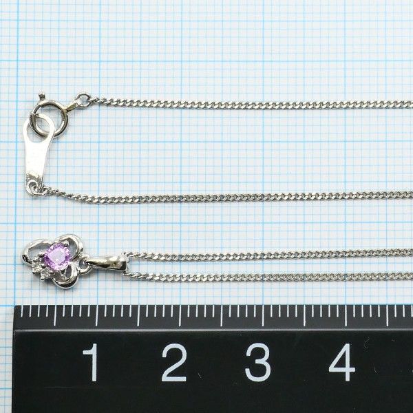 鑑別書PT900/PT850ダイヤ1.00スリーストーンネックレス 鑑別書PT900