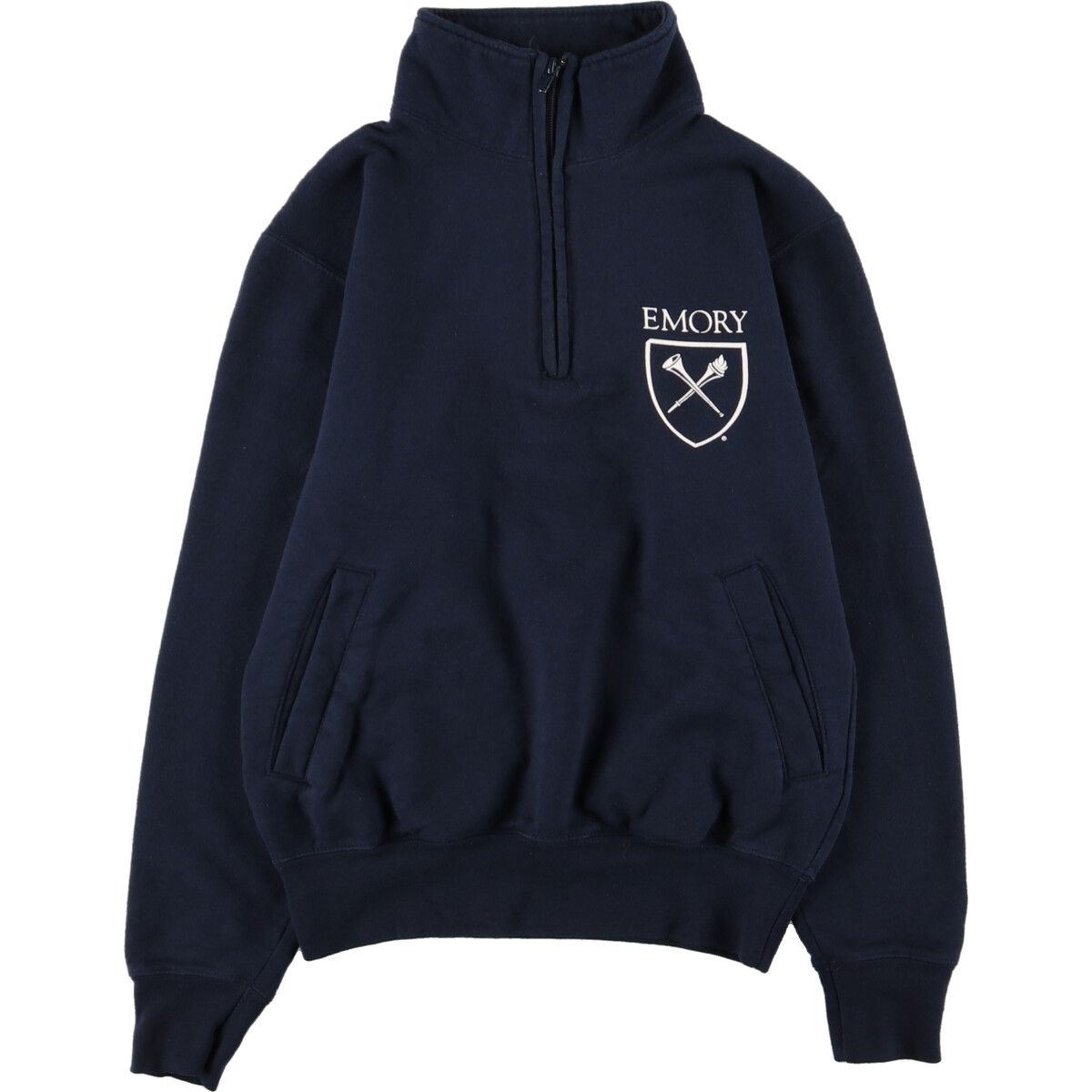 古着 チャンピオン Champion ECO FLEECE カレッジ ハーフジップスウェットシャツ トレーナー メンズS /eaa367813 【中古】/eaa367813