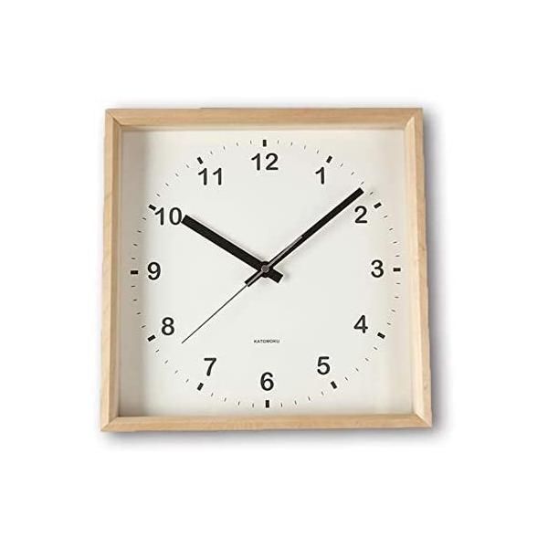 KATOMOKU muku square clock 2 km-65B 木 ウォールナット 連続秒針 KATOMOKU muku square clock km-144HMRC 木 H.メープル 掛け時計 連続