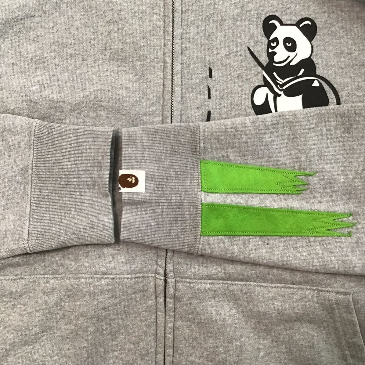 パンダ パーカー Mサイズ グレー panda full zip hoodie a bathing ape