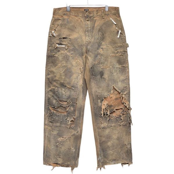 LES SIX レシス Broken Pants Carhartt Remake カーハートリメイク ダメージ加工ダブルニーパンツ 8054000206063