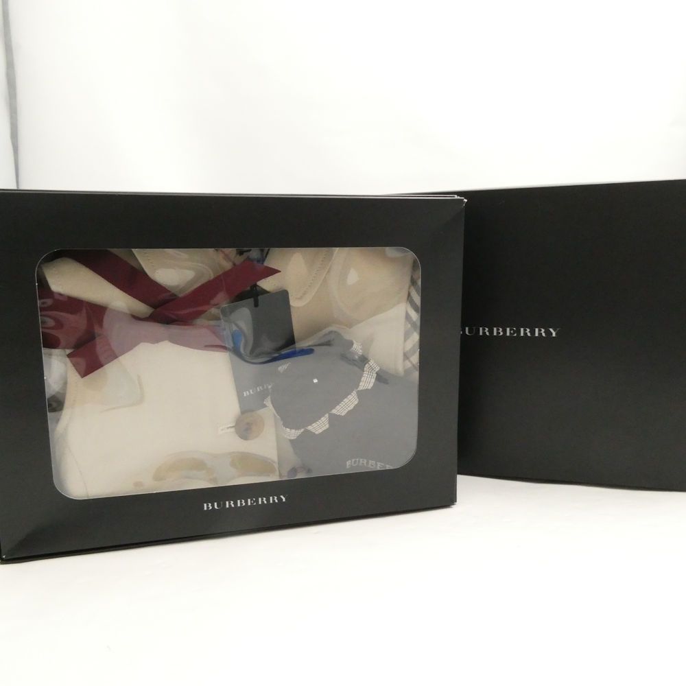 ♥ BURBERRY バーバリー BI521-120-40 ワンピース ソックス 2点 身長80 体重11 コットン ベビー キッズ ノバチェック AY7247C