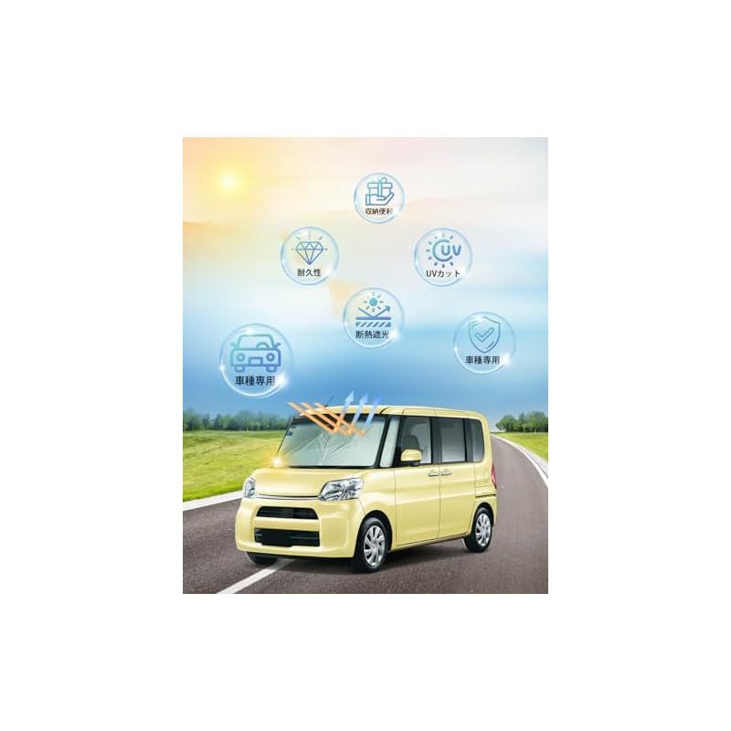 【BIXUAN】ダイハツ タント LA600S/LA610S型 3代目 2013-2019 サンシェード la600sタント新型日よけ タントla600s車用サンシェード タント遮光断熱 紫外線カットUVカット 日差しカバー タントパーツ イン