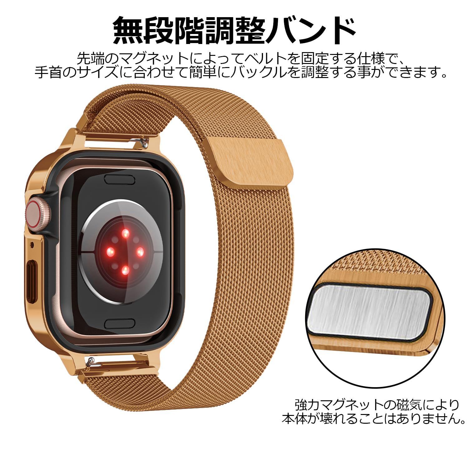 新着商品】キラキラストーン付き（40mmローズゴールド） ジュエリー風 