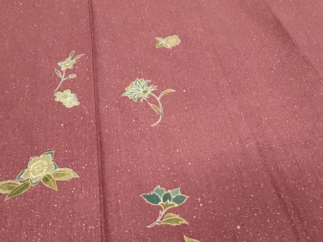 平和屋着物○訪問着 作家物 紬地 更紗花文 金彩 正絹 逸品 CAAS0057th