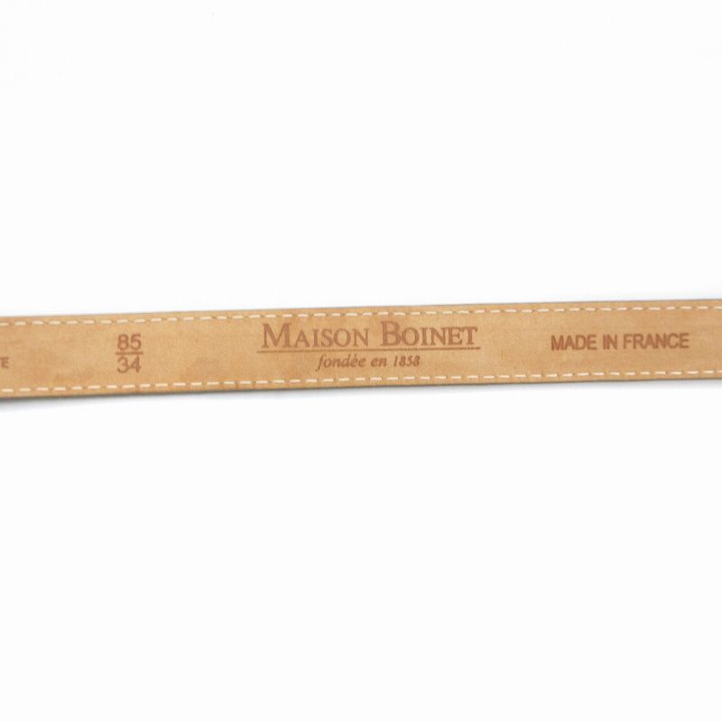 【美品】 MAISON BOINET / メゾンボワネ ベルト85/34 メゾンボワネ MAISON BOINET レザーベルト パイソン型押し 85/34