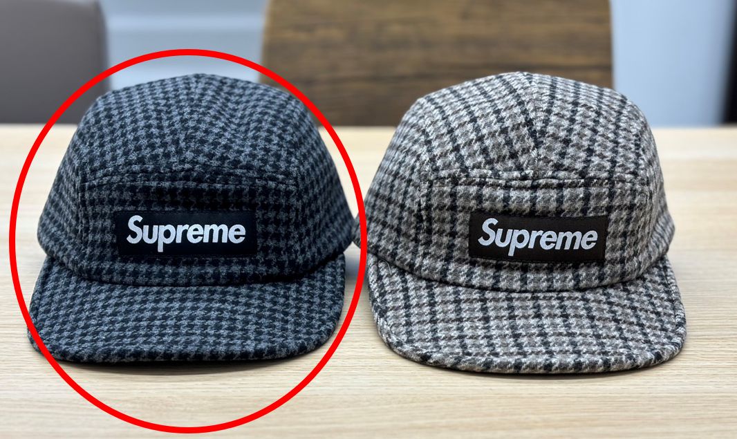 【並行輸入】Supreme Houndstooth Wool Camp Cap 23fw