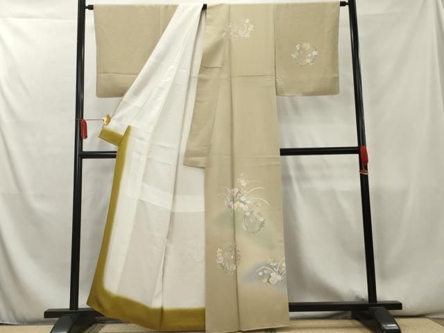 平和屋着物□訪問着 友禅 作家物 花籠文 暈し染め 正絹 逸品 未