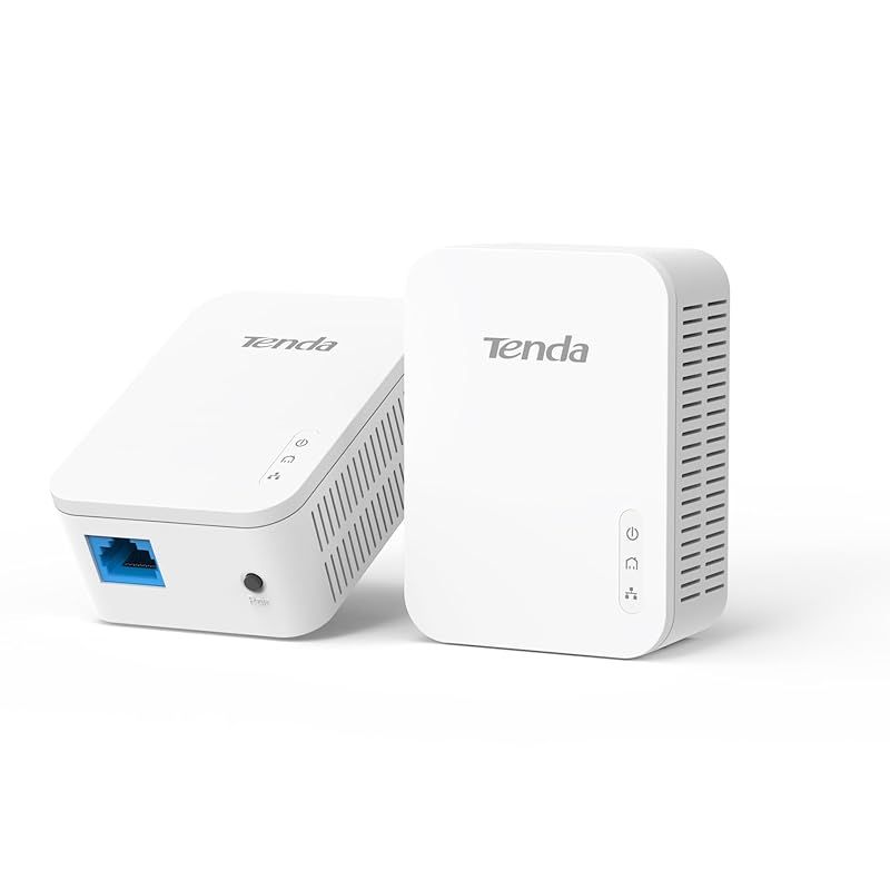 Tenda AV1000 1ポートギガビット電力線アダプタ、最大1000Mbps（PH3）
