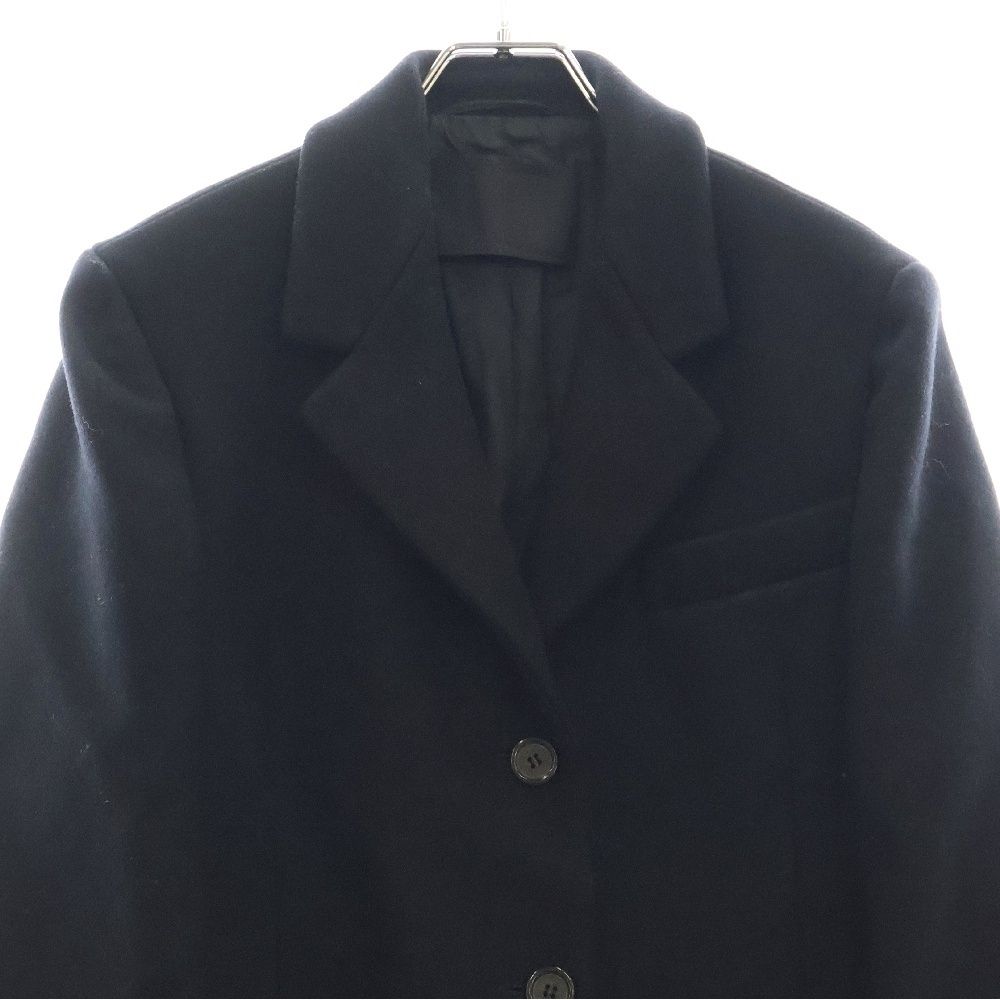 PRADA 黒 ウール チェスターコート PRADA (プラダ) ウール チェスターコート ブラック レディース
