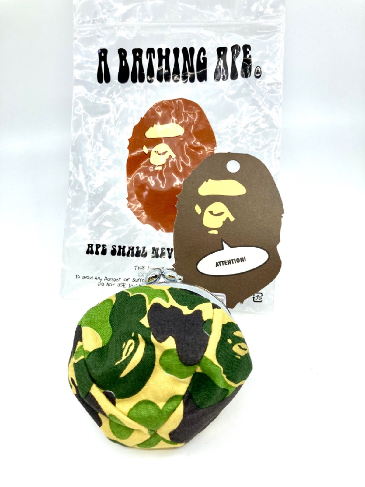 美品 A BATHING APE 永楽屋 コインケース がま口 財布 BAPE ベイプ ape