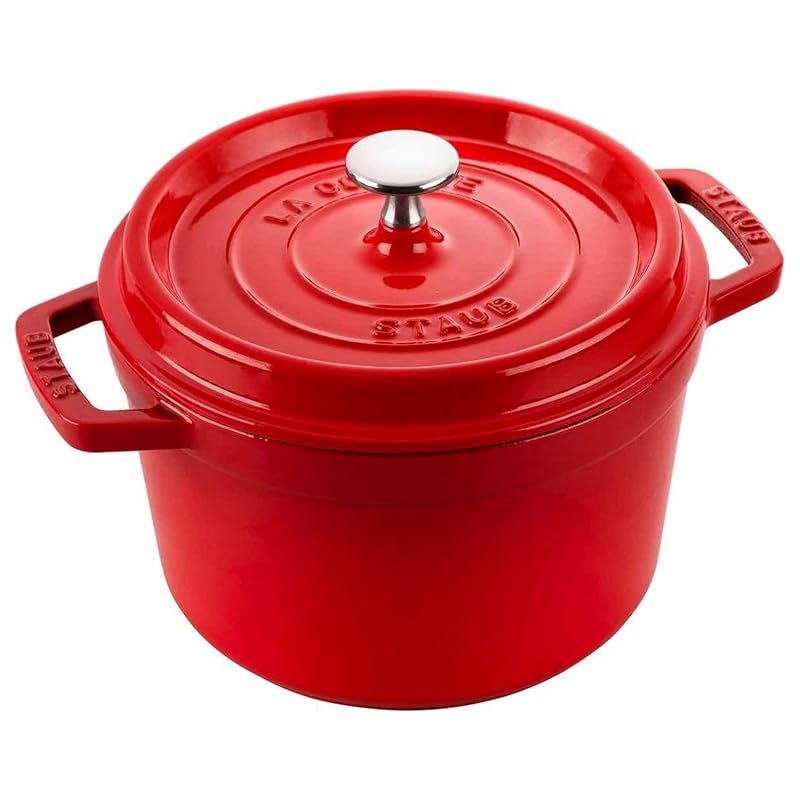 最大30日間お試し対象 staub ストウブ グランドココット ラウンド チェリー 20cm 大きい 両手 ホーロー 鍋 IH対応 日本正規販売品 STAUB Cast iron Grand cocottes round Cherry 4050