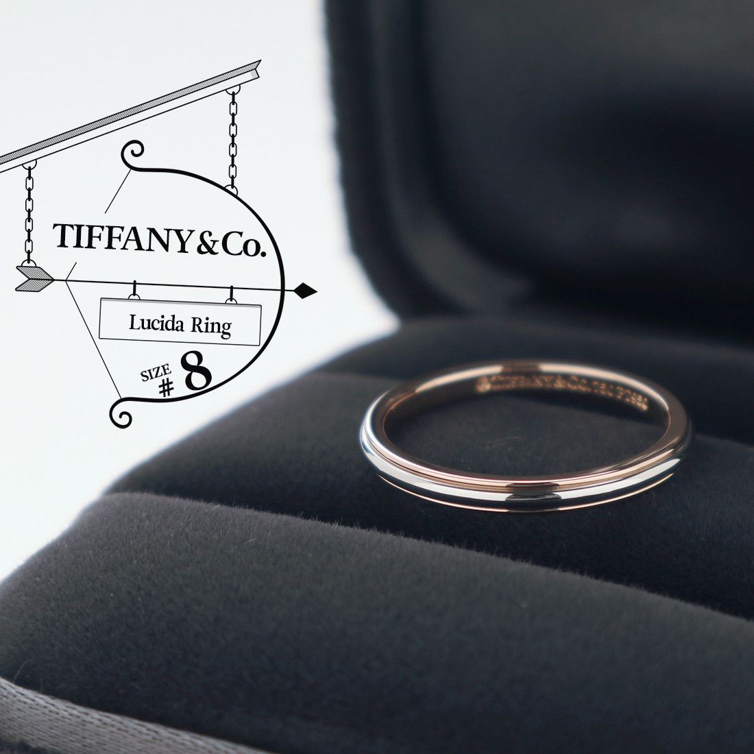 TIFFANY ティファニー ティアドロップ リング 750 18金 8号