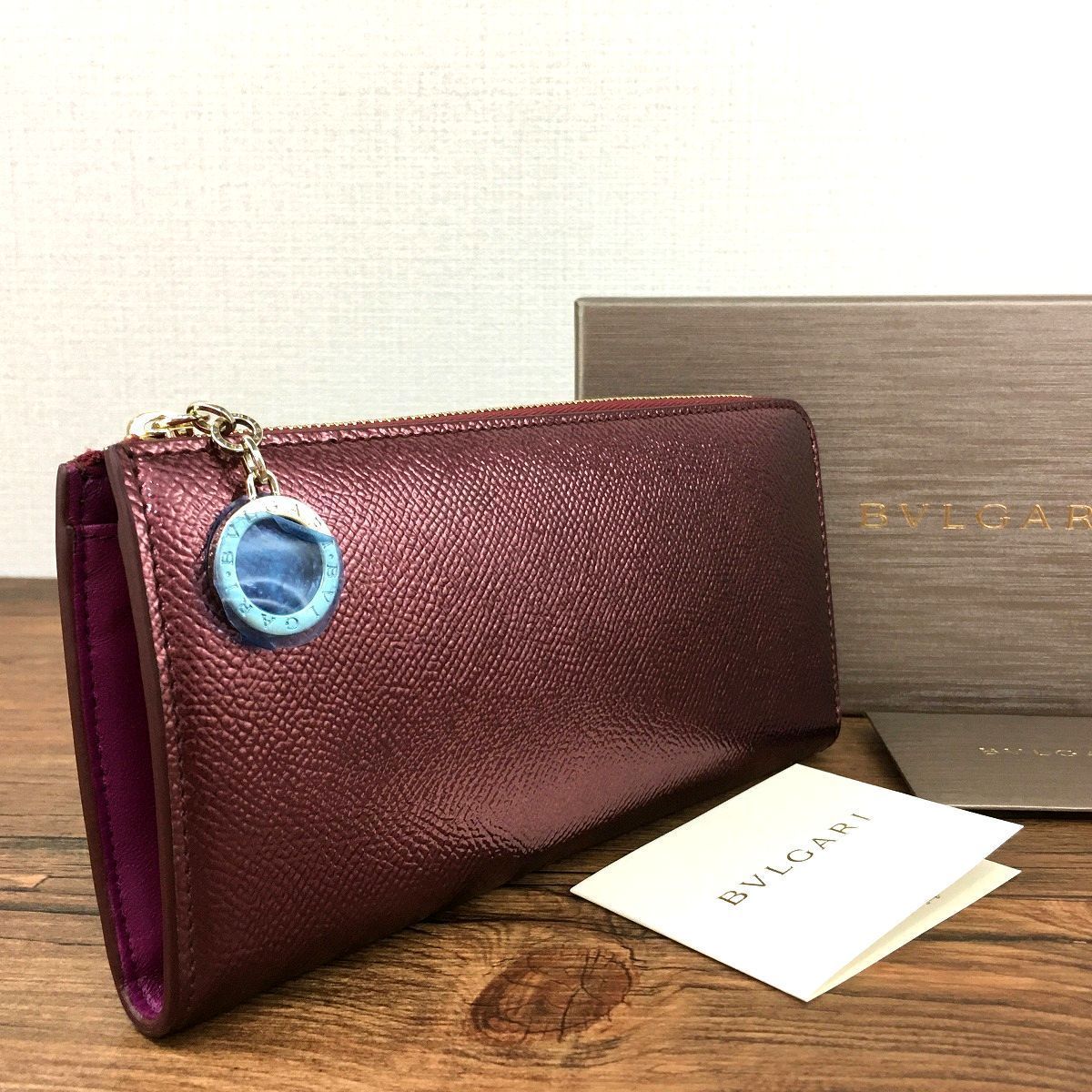 未使用品 BVLGARI 長財布 メタルレッド 箱付き 264 www.madbutcher.ca