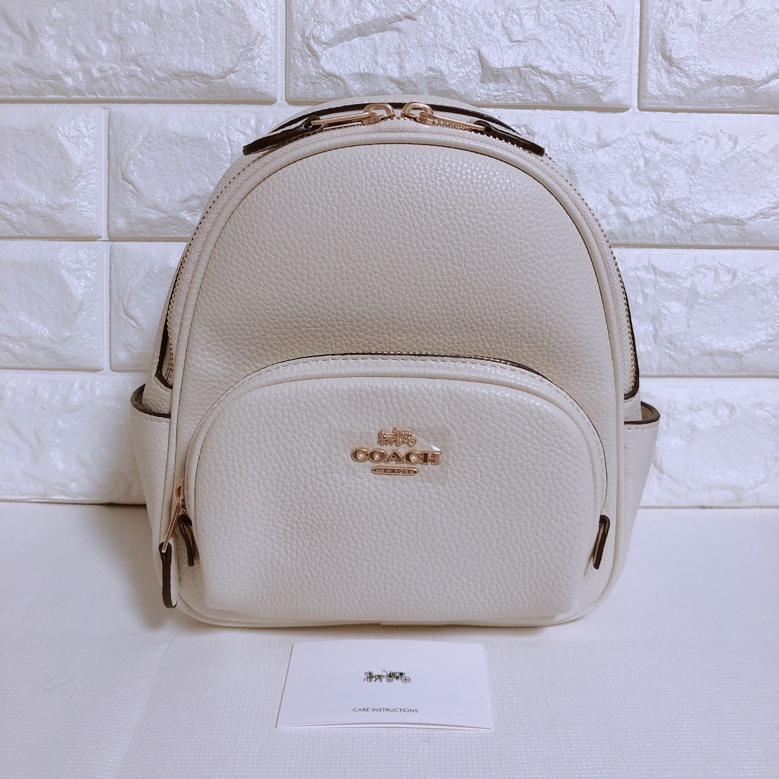 大人気！新品】COACH バックパック リュック C8603 チョーク オフ