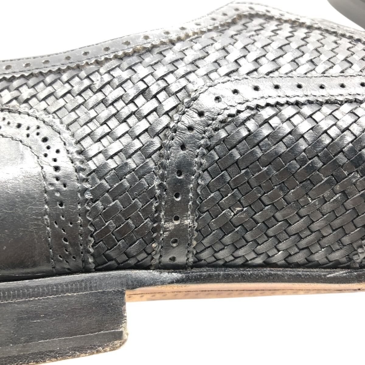 古着 コールハーン COLEHAAN 編み込み ウイングチップシューズ