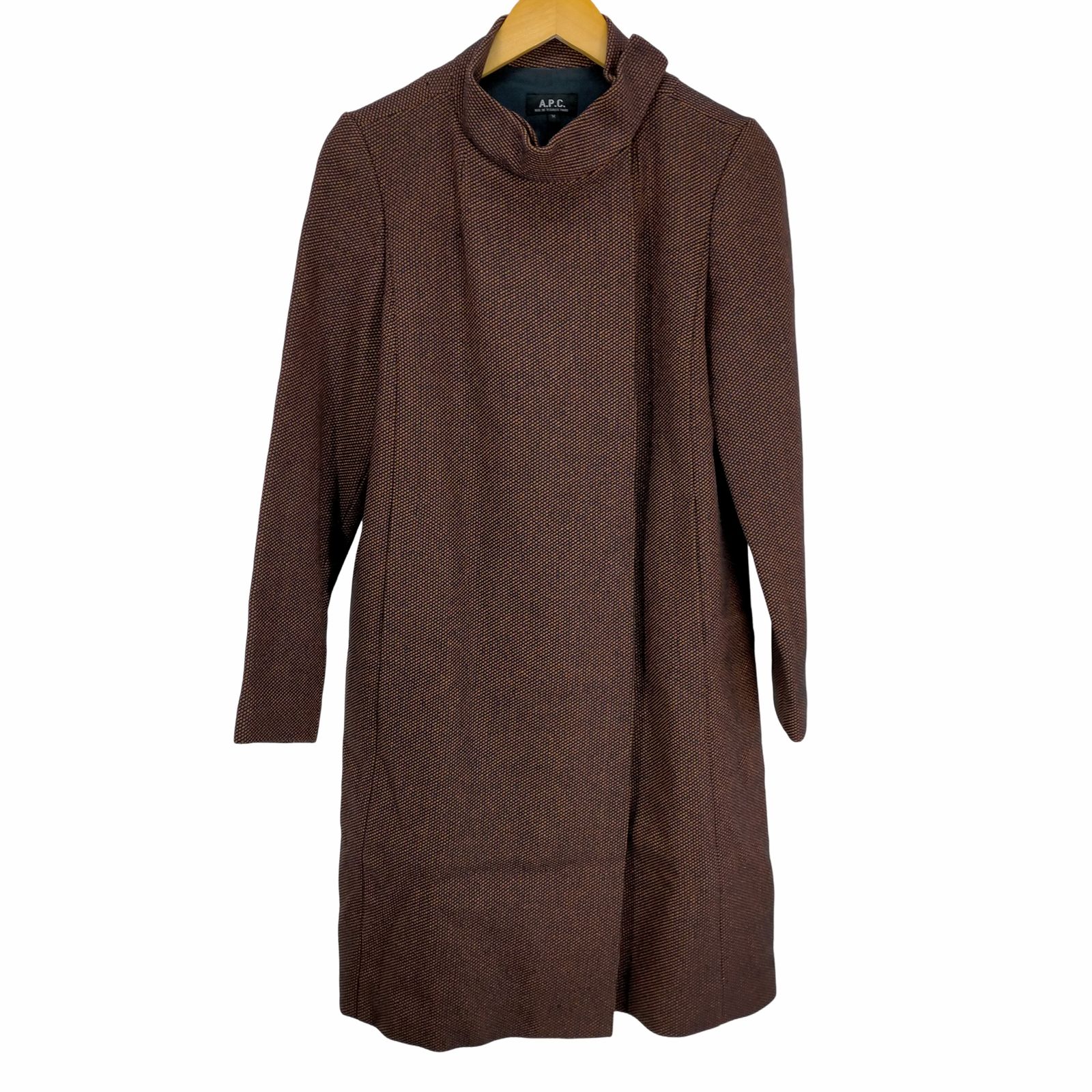 アーペーセー A.P.C. アシンメトリー マグネットボタンコート 
