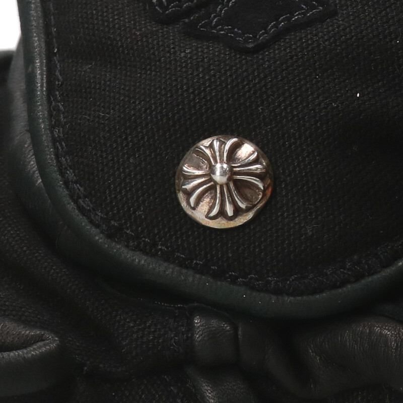  クロムハーツ プラスパッチ付きクロスボールレザーグローブ メンズ M 手袋 小物