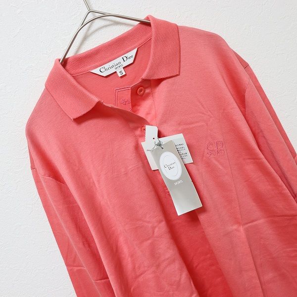 美品★Christian Dior★VINTAGE★総柄 半袖ポロシャツ★ピンク クリスチャンディオールスポーツ ChristianDior SPORTS
