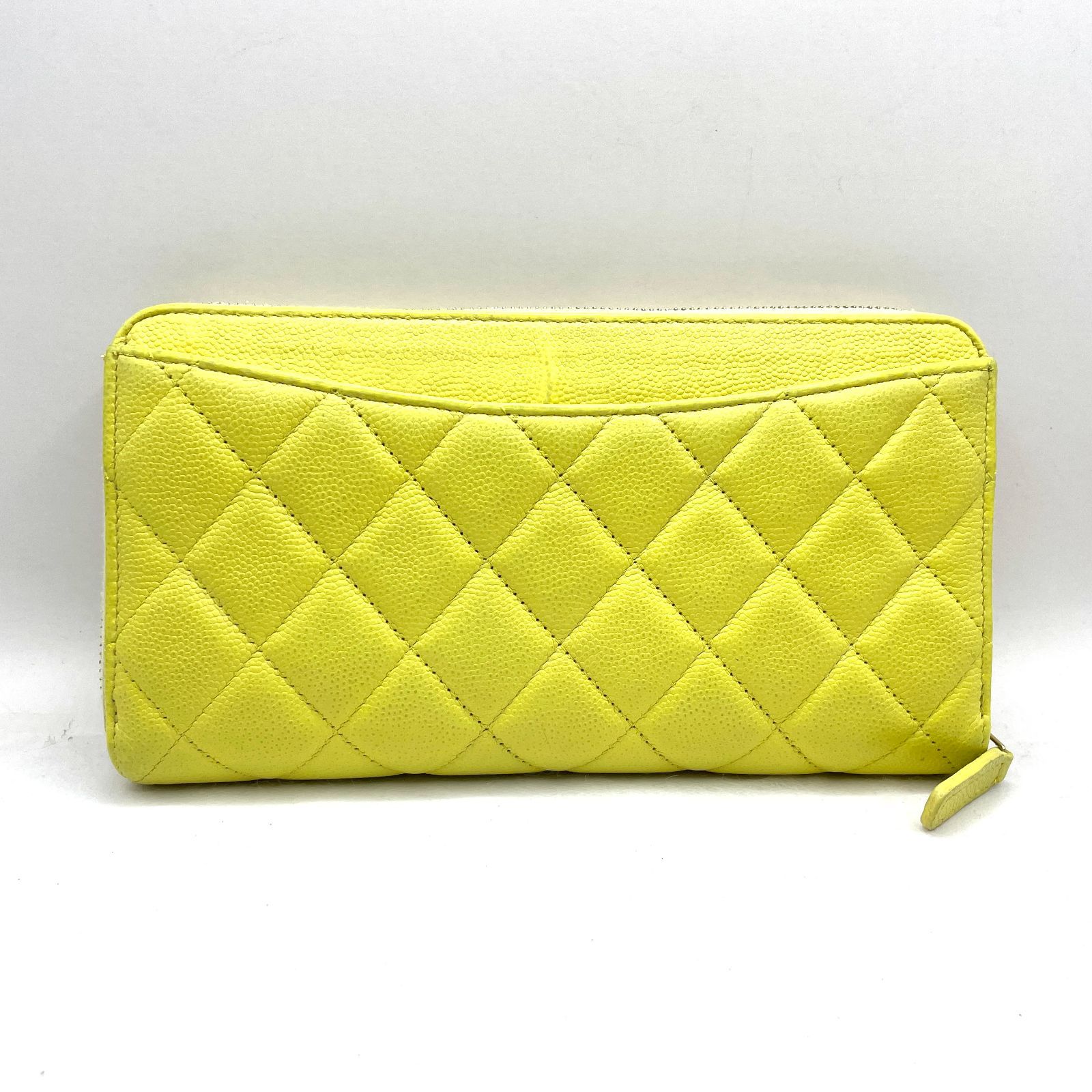 359】超極美品 CHANEL/シャネル マトラッセ キャビアスキン ラウンド 