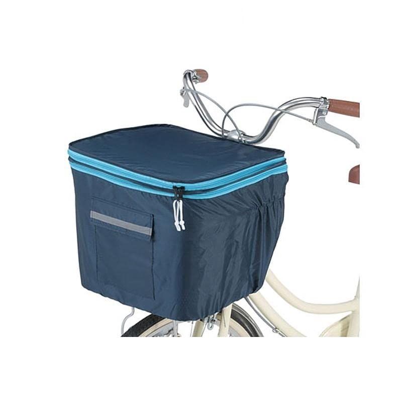 【新着商品】川住製作所（kawasumi） ２段式前カゴカバー両開き　ＫＷ－２４５ＮＶ／ＢＬ