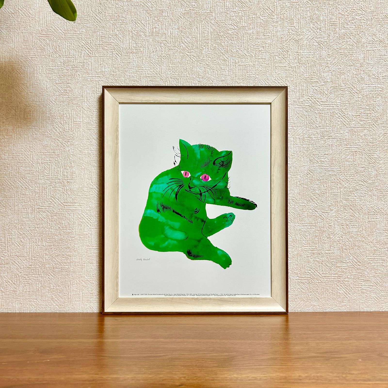 アンディ・ウォーホル cat 額付き 新品☆額縁付アートポスター(BRUCE MCGAW GRAPHICS)アンディ