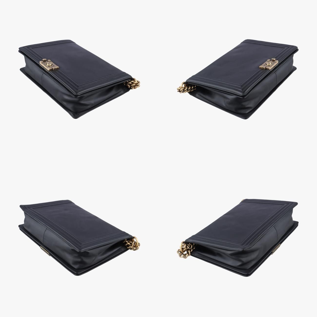 シャネルChanelボーイシャネルブラックレザーA6671115332938