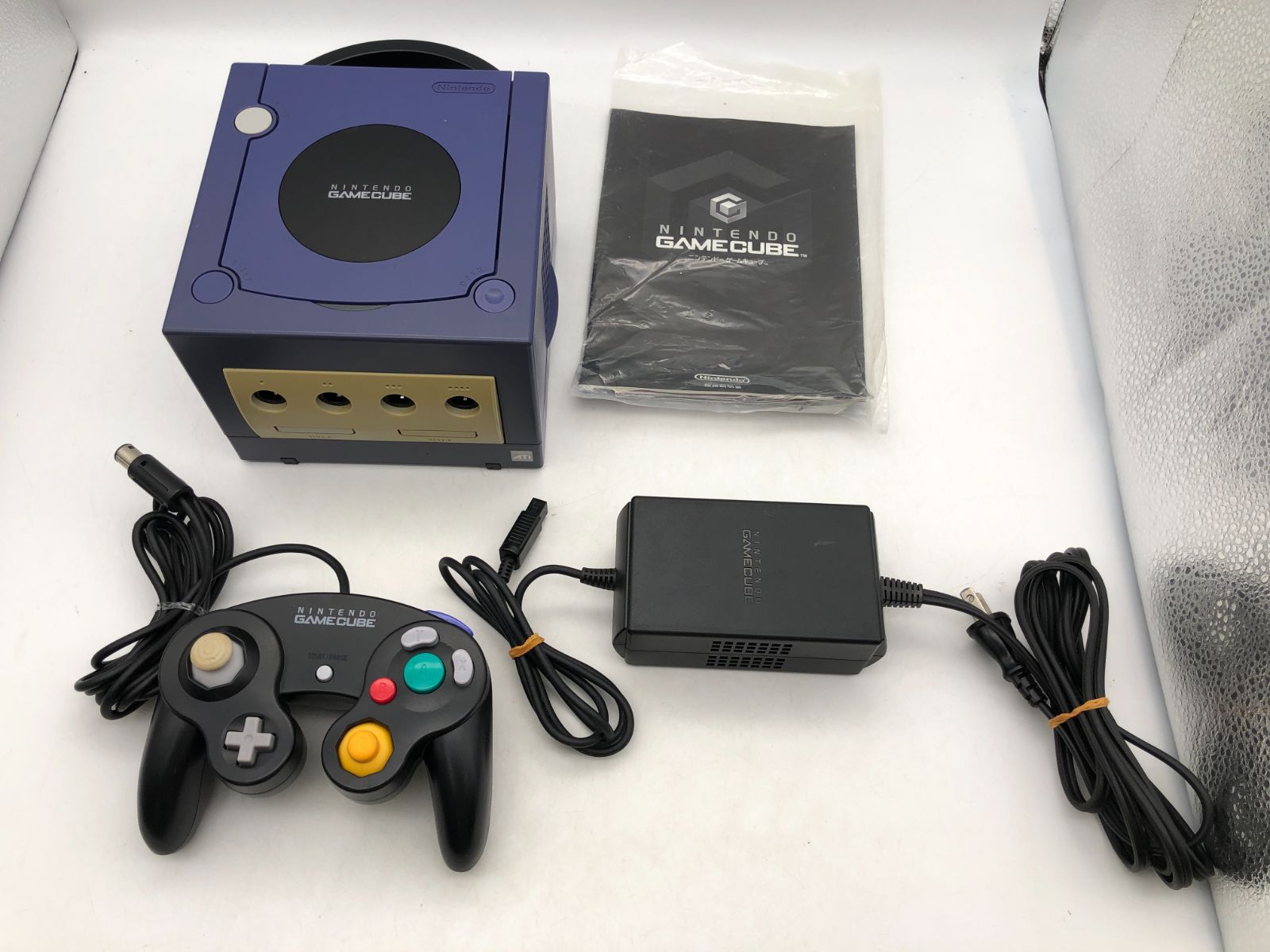 ゲームキューブ GAMECUBE バイオレット 本体 箱セット 動作品 ①