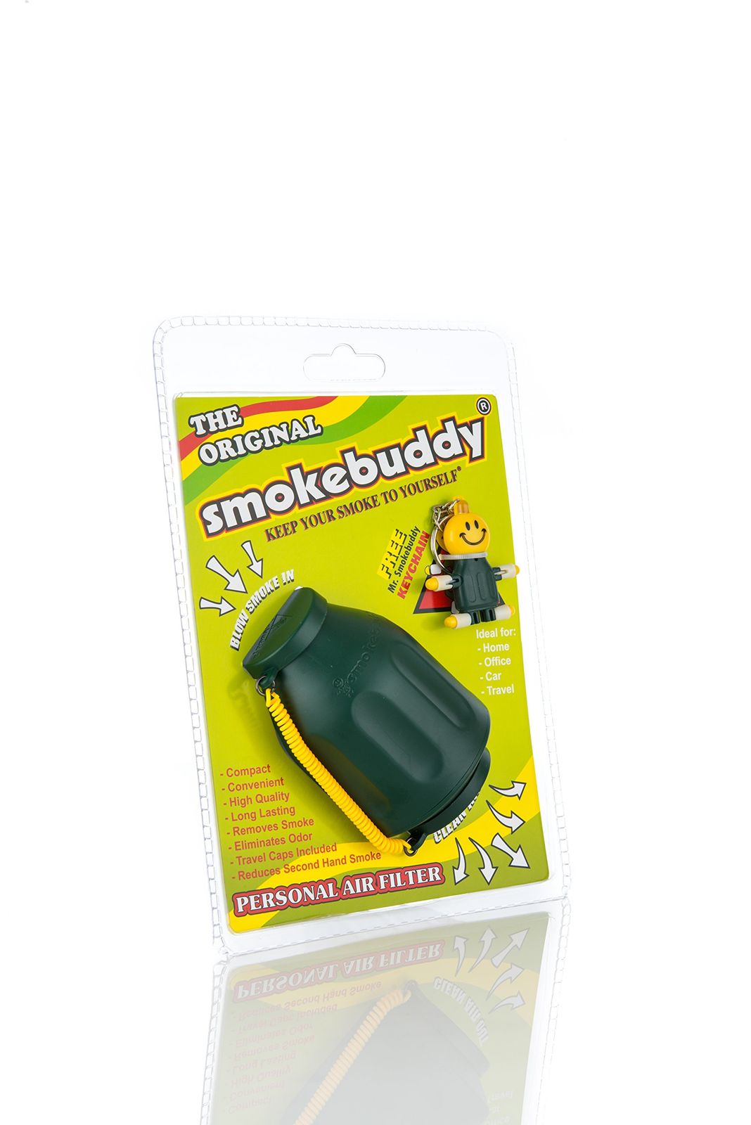 スモークバディ） smokebuddy 煙 匂い 消臭フィルター オリジナルサイズ 緑色 キャラクター キーチェーン付 - メルカリ