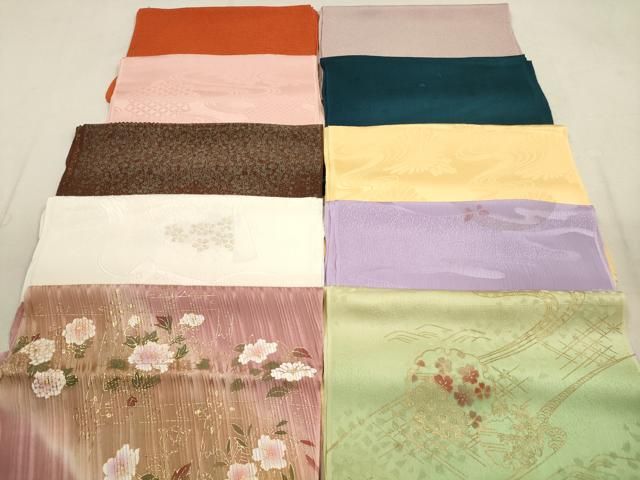 平和屋着物 和装小物 帯揚げ10枚セット 正絹 DAAX2059xg