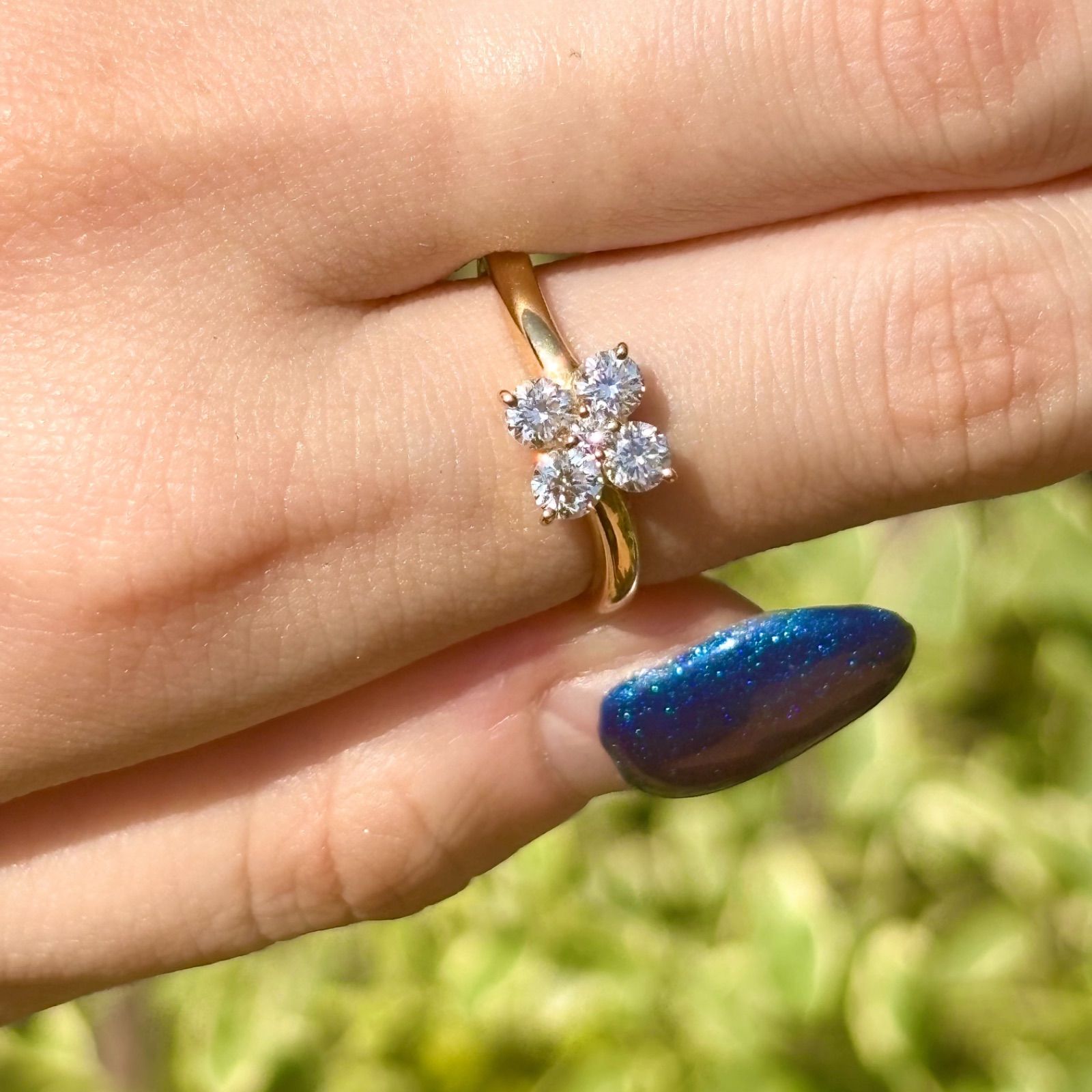 ダイヤモンドフォークリングk18