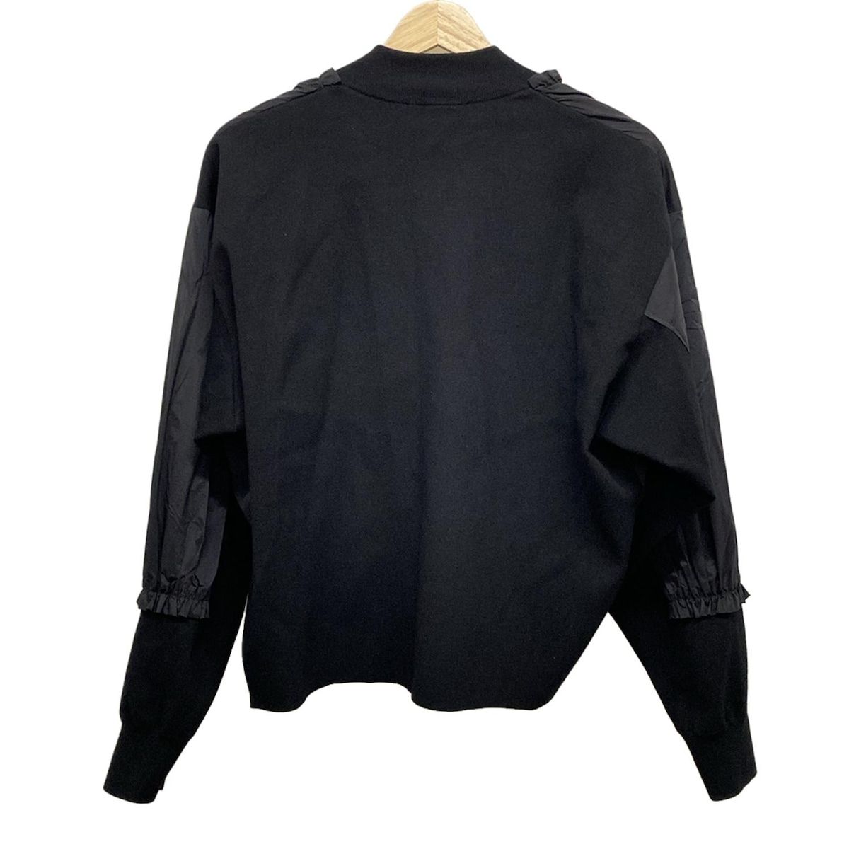 ENFÖLD ネイビー ジャンパー 38 ENFOLD 22S／S NouvelleFine LayeredBalloon PULLOVER ネイビー