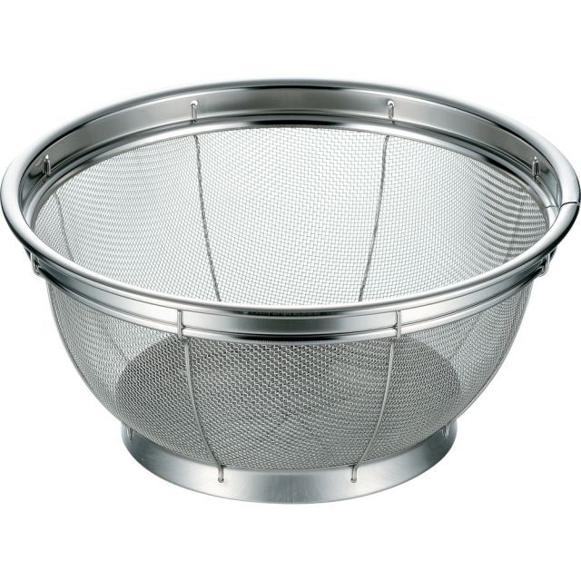 新品】UK（18-8ステン）パンチング半丸型スープ取りざる 42cm用 UK