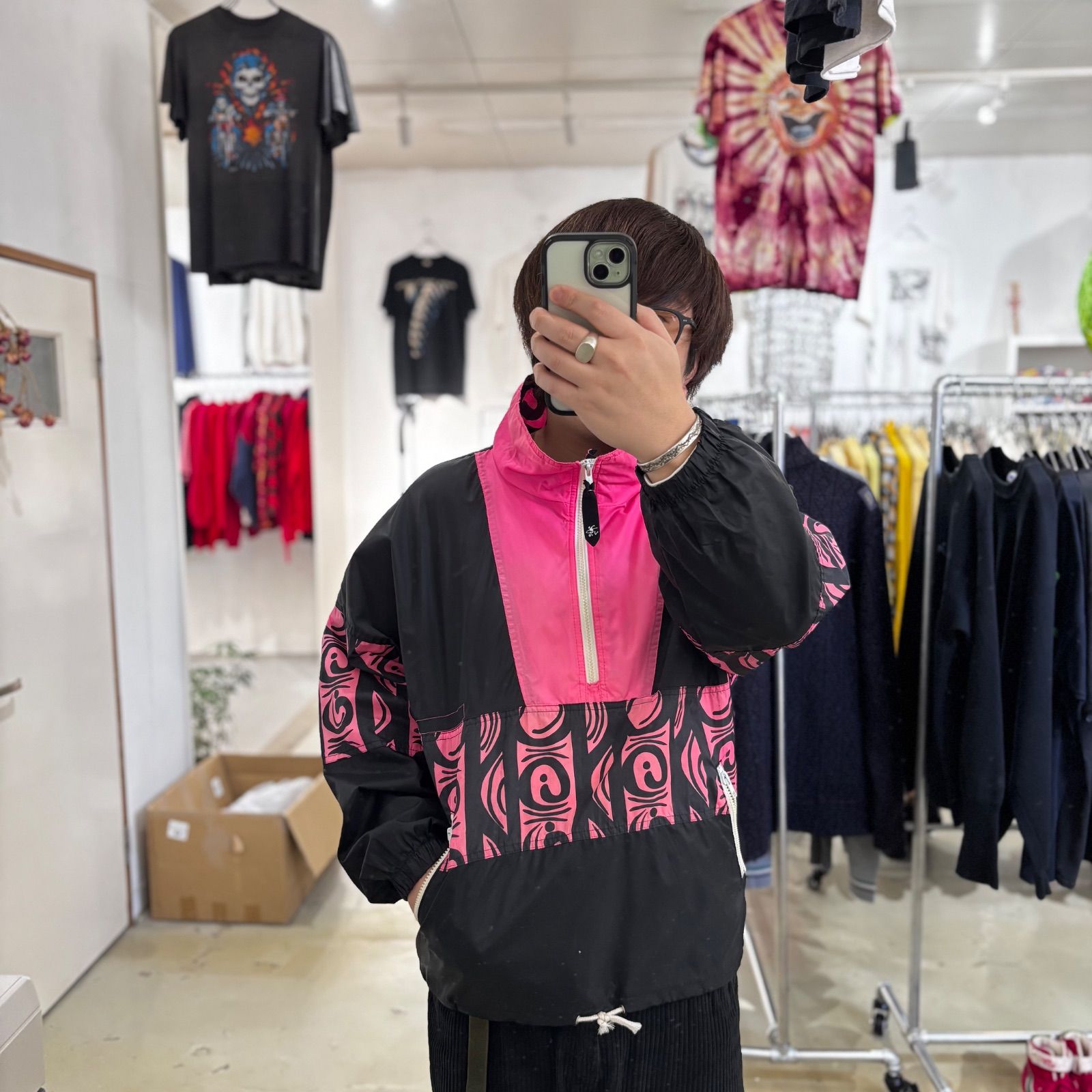 90s Ocean Pacific Patterned Pullover Nylon Jacket 90年代 