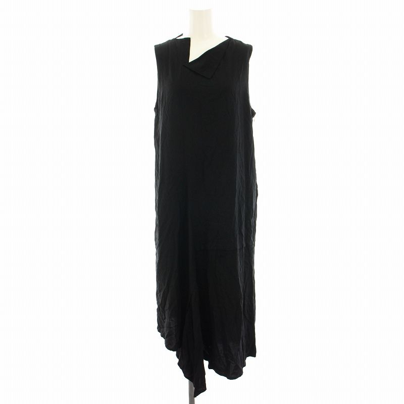 Y's ワイズ ドレス 黒 Yohji Yamamoto ワンピース Y's / ワイズヨウジヤマモト | SLEEVELESS DRESS ストライプ切替