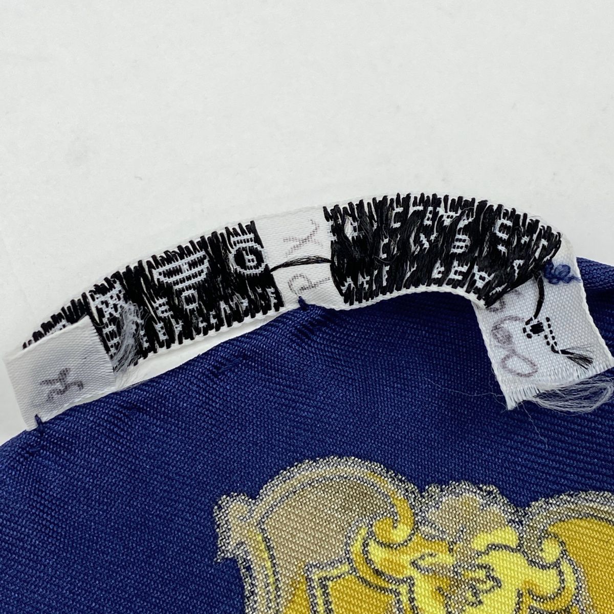 エルメス HERMES カレ 90 鍵柄 キー スカーフ シルク ネイビー マルチ