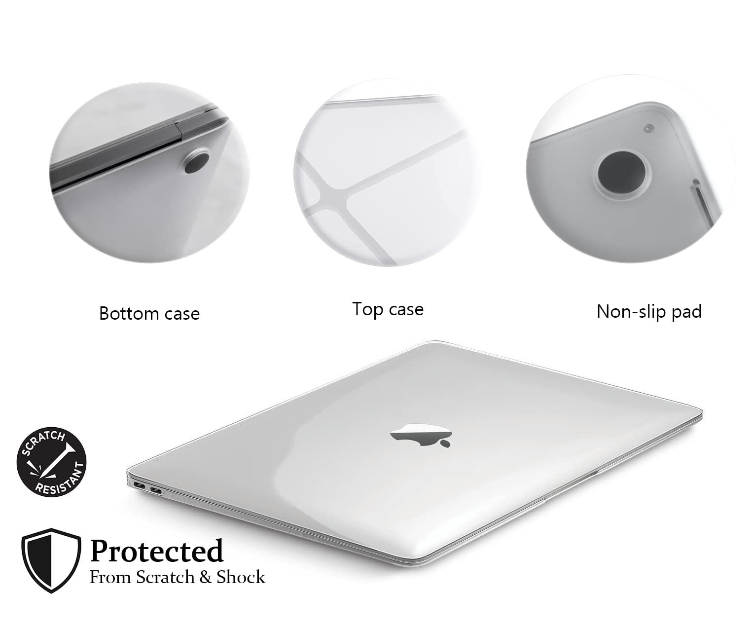 【迅速発送】MacBook Pro 13インチ用 透明ケース プラスチック製 保護用ハードシェルカバー&キーボードカバー&キーボードスキン 対応機種：MacBook Pro 13インチ 2016～2020年モデル（A2338 M1/ A2289/ A2251/