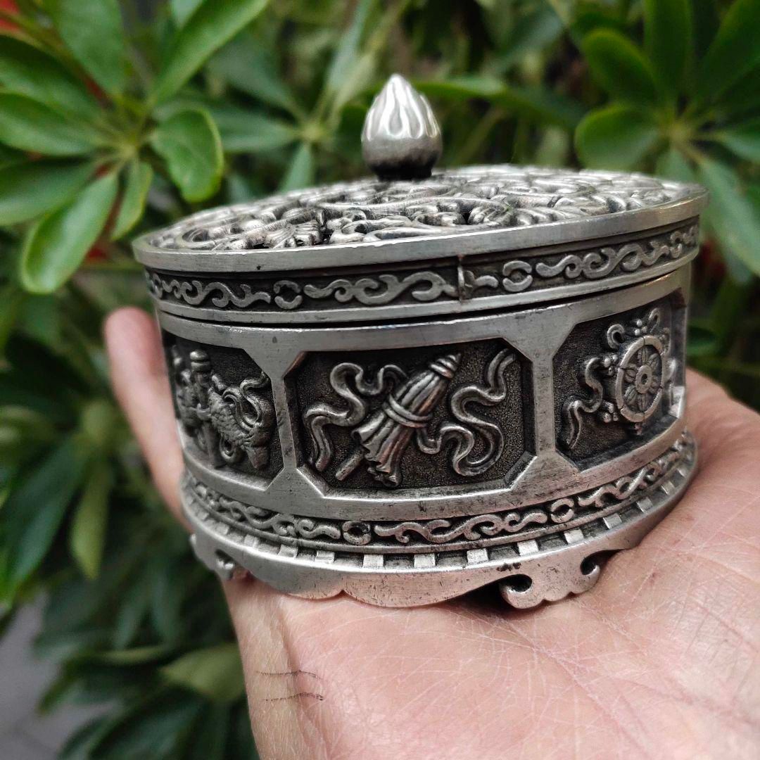 銅細工 家盤香炉 檀香 線香薫炉 香道具 装飾品 工芸品 美術品